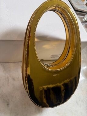 Coperni Metallic Gold Mini Swipe Bag